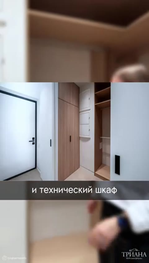 Прихожая из шпона и гардеробная